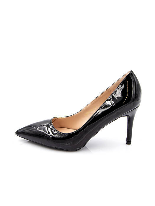 Туфлі жіночі чорні штучний лак каблук шпилька демісезон 9M