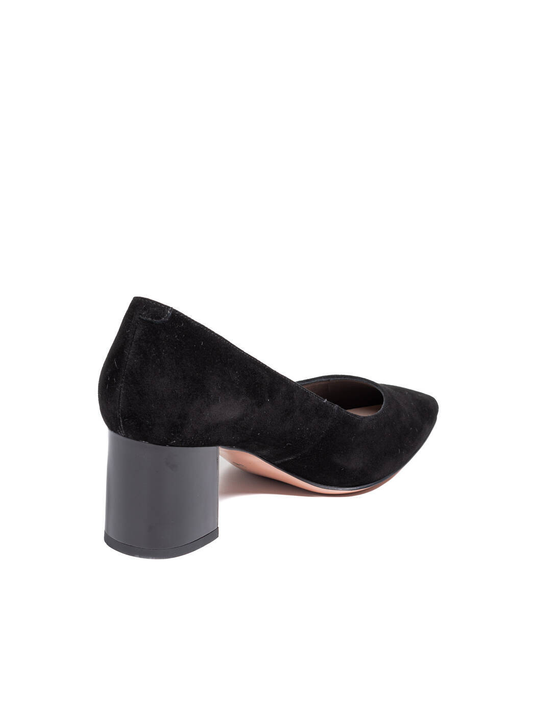 Туфли женские черные замша каблук устойчивый демисезон вид 1