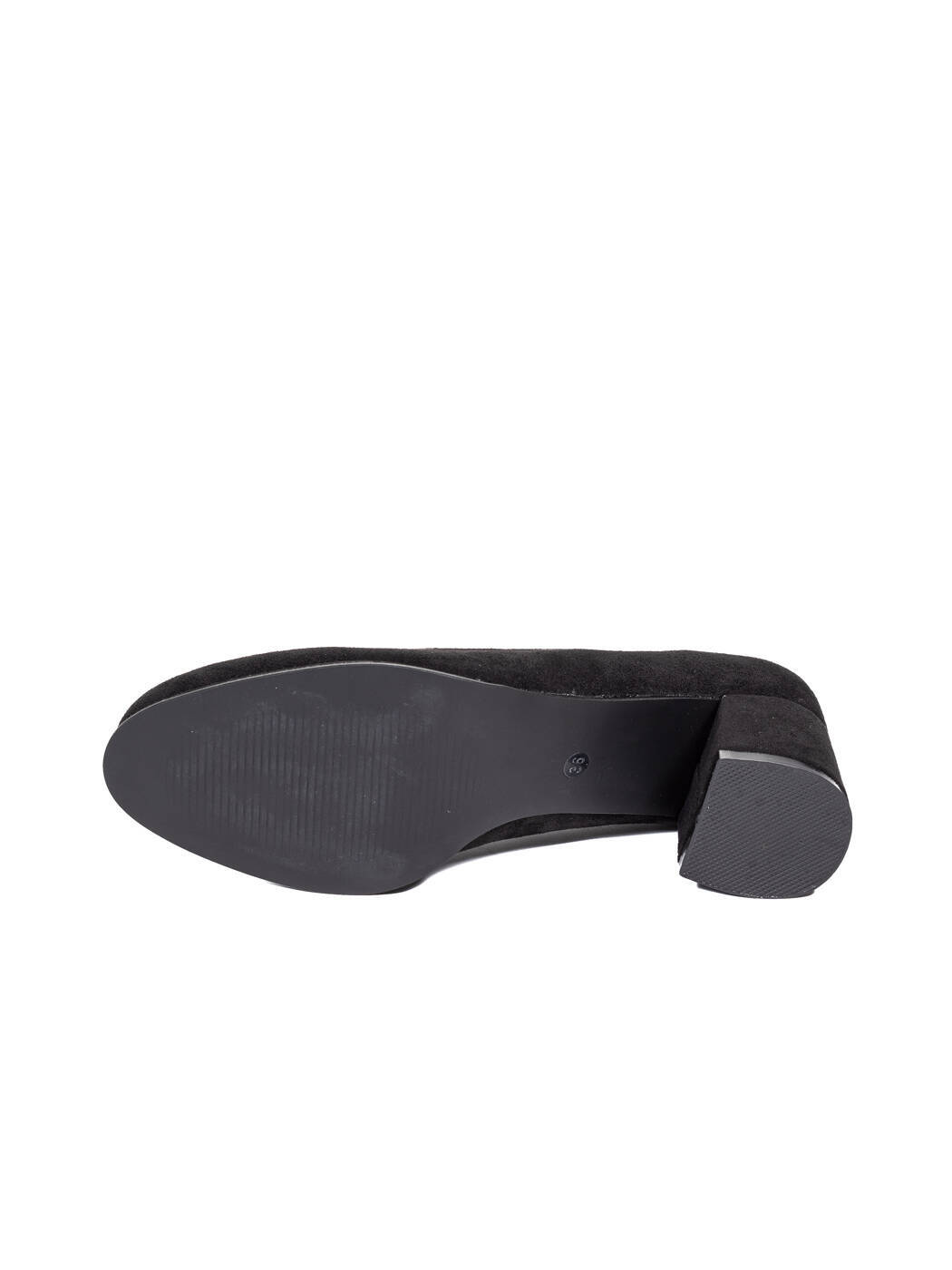 Туфли женские черные экозамша каблук устойчивый демисезон AM вид 0