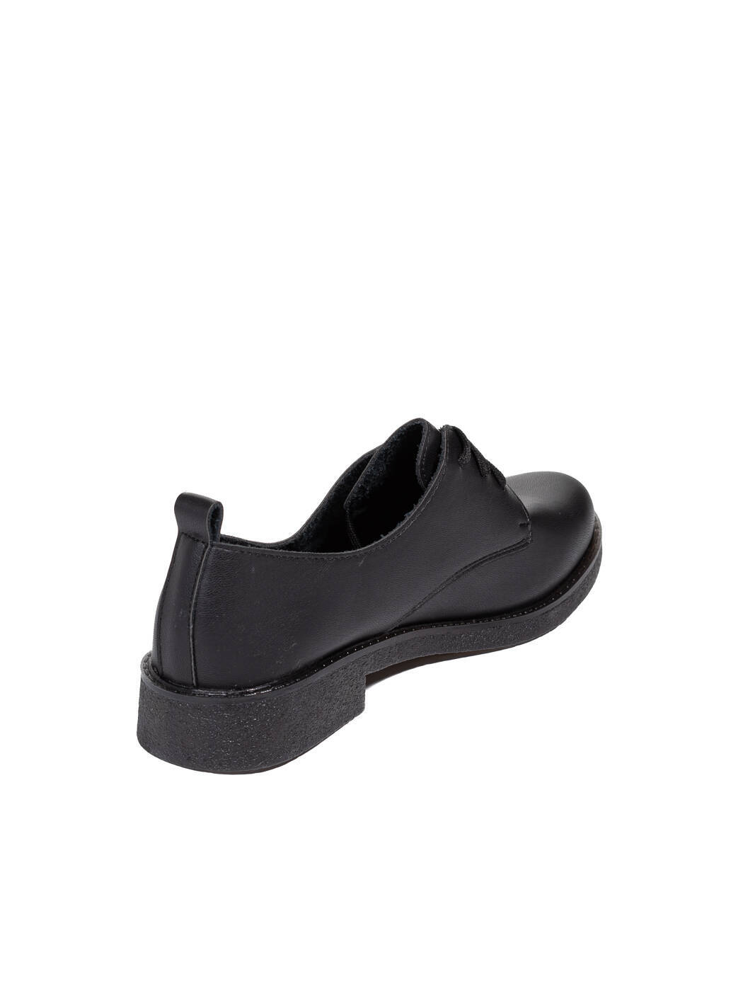 Туфли Oxfords женские черные экокожа каблук устойчивый демисезон вид 0