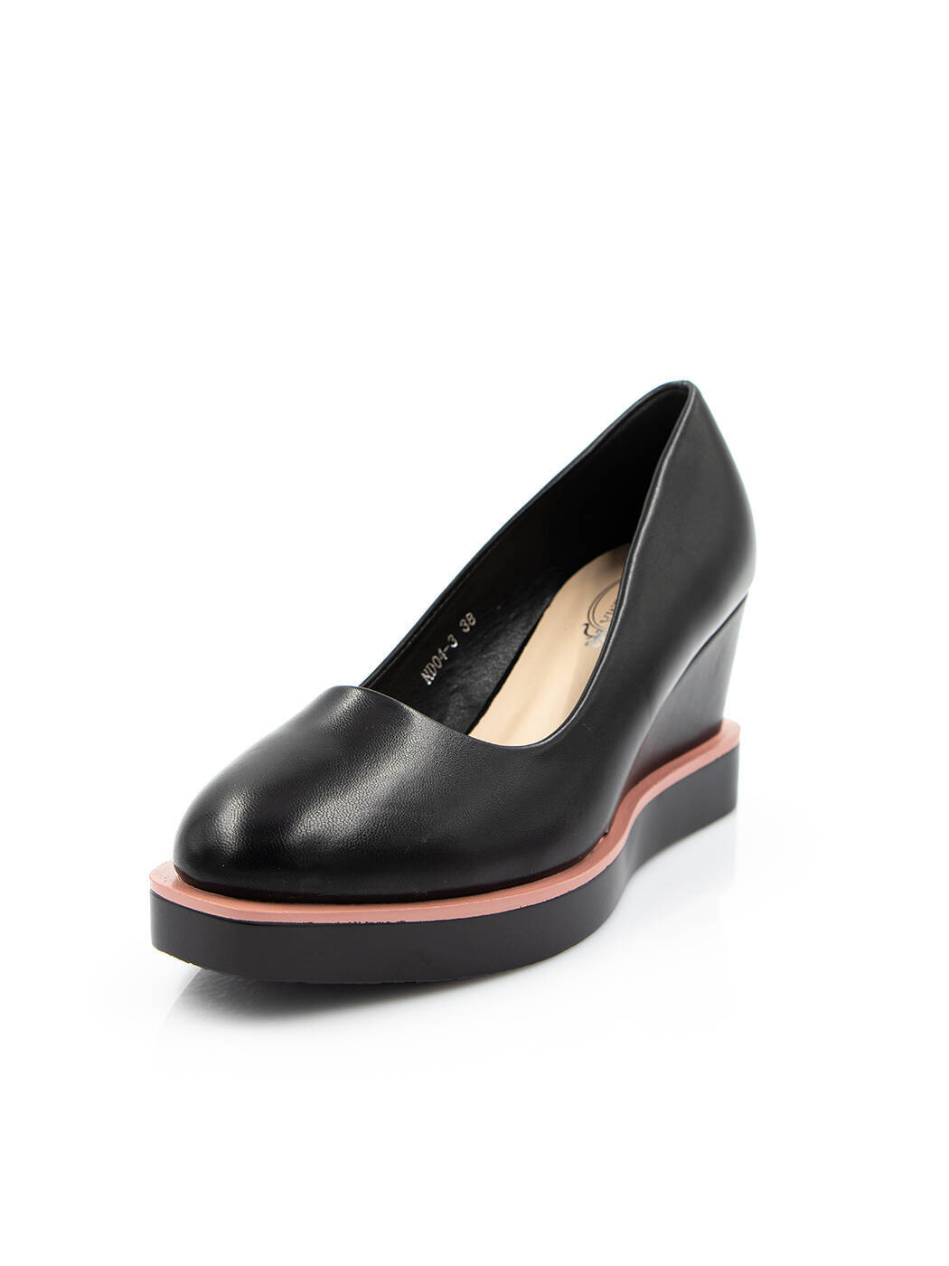 Туфли женские черные экокожа каблук устойчивый демисезон от производителя 3M вид 0