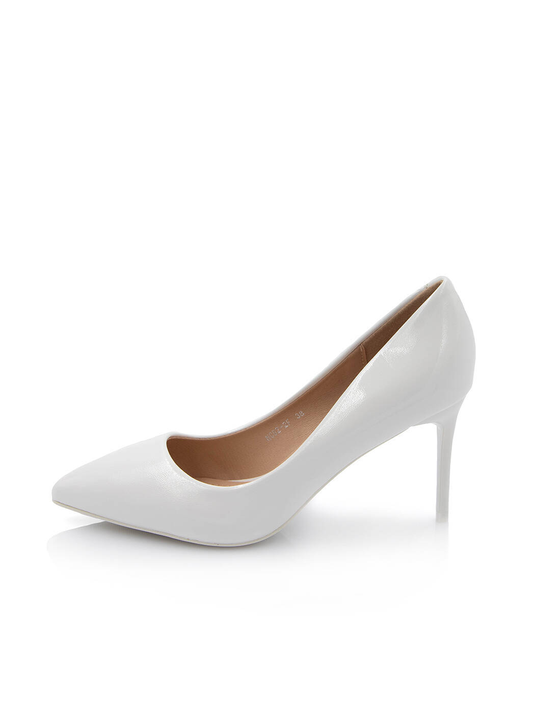 Туфлі жіночі білі штучний лак каблук шпилька демісезон від виробника FM