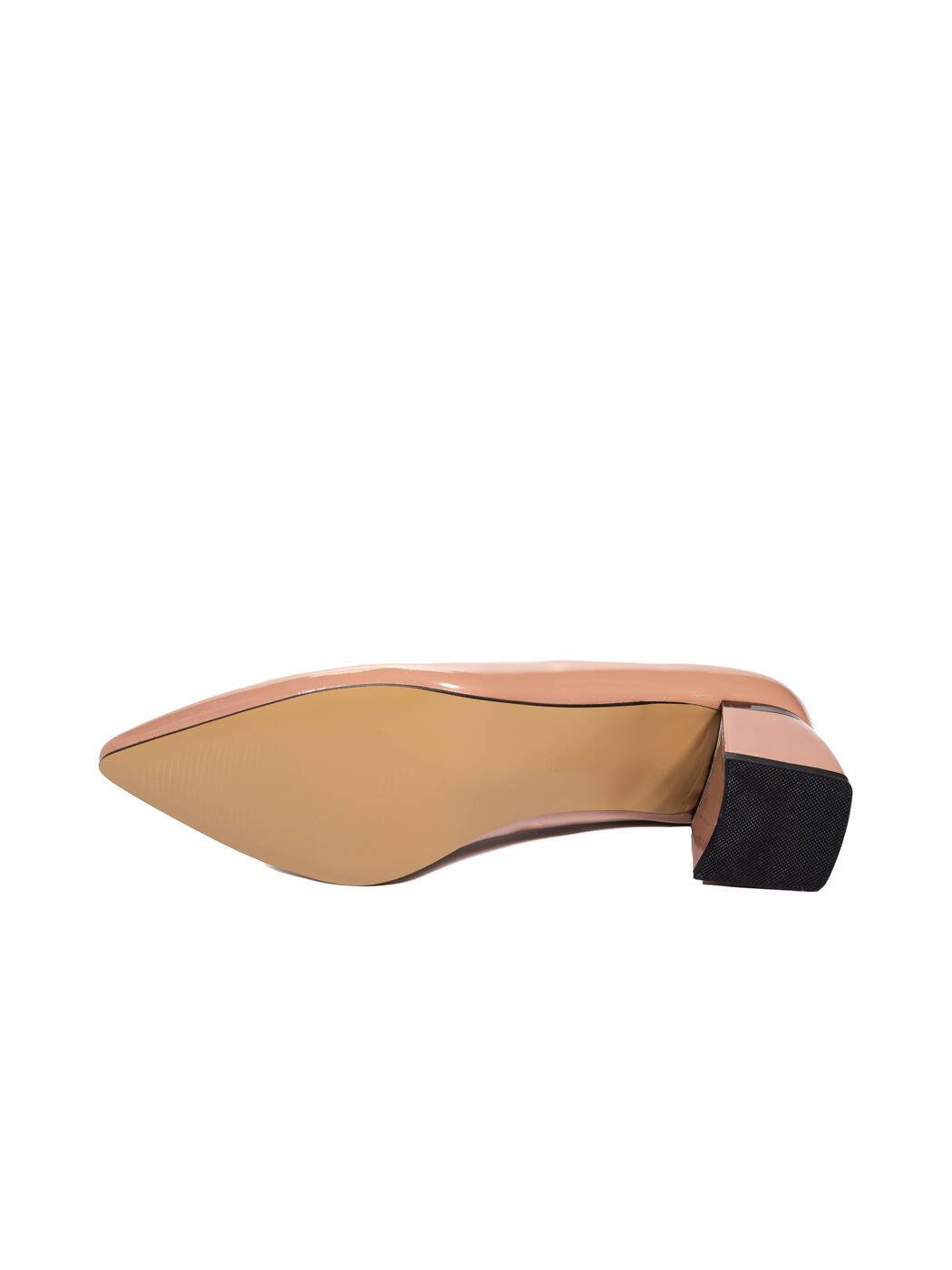 Туфли женские коричневые искусственный лак каблук устойчивый демисезон от производителя 4M вид 2