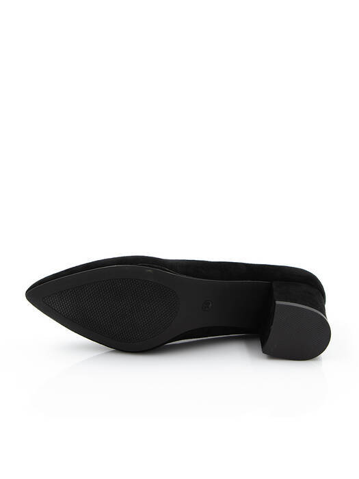 Туфли женские черные экозамша каблук устойчивый демисезон от производителя AM вид 2