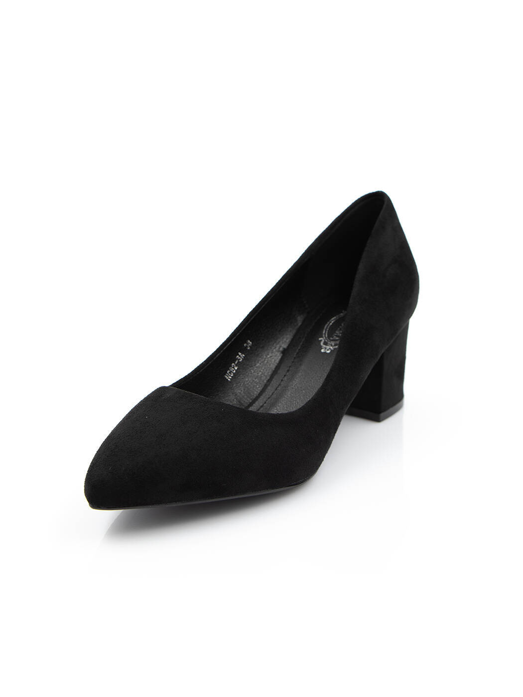 Туфли женские черные экозамша каблук устойчивый демисезон от производителя AM вид 0