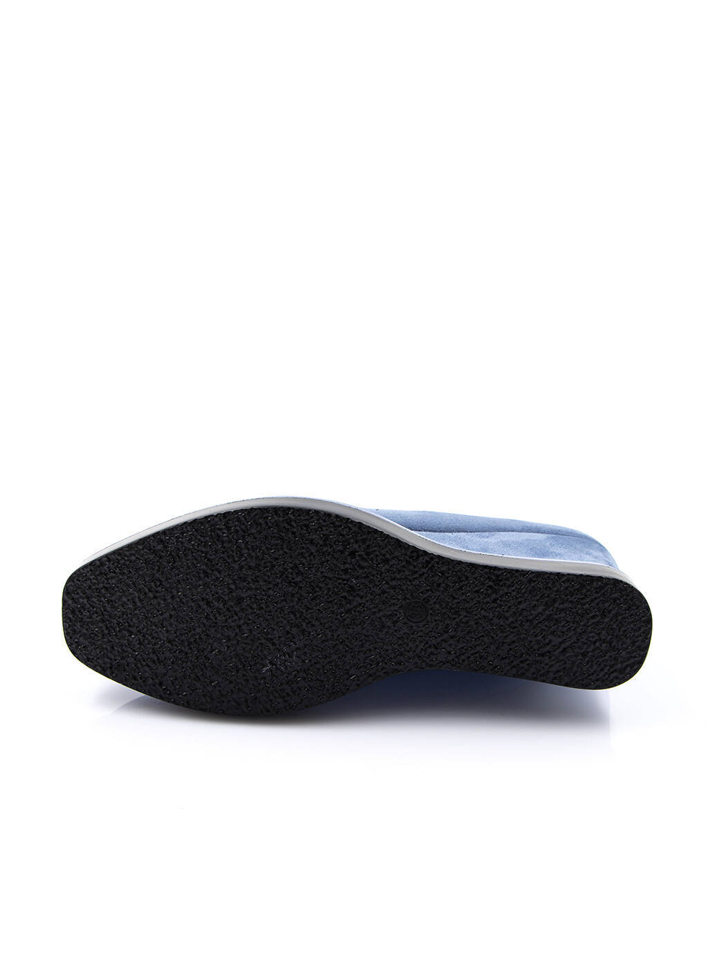 Туфли женские голубые экозамша каблук устойчивый демисезон от производителя 5M вид 2