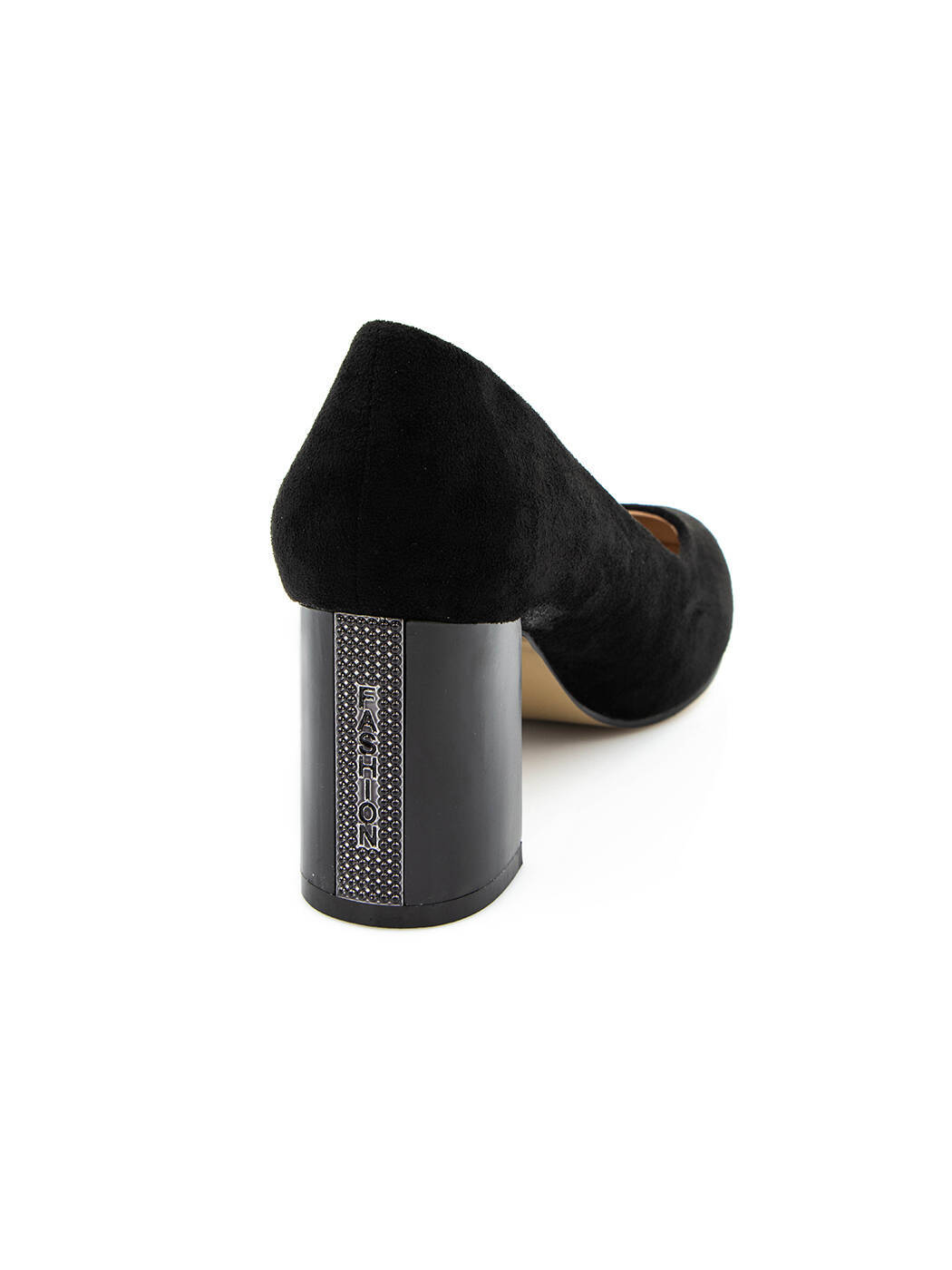 Туфли женские черные экозамша каблук устойчивый демисезон от производителя 1M вид 0