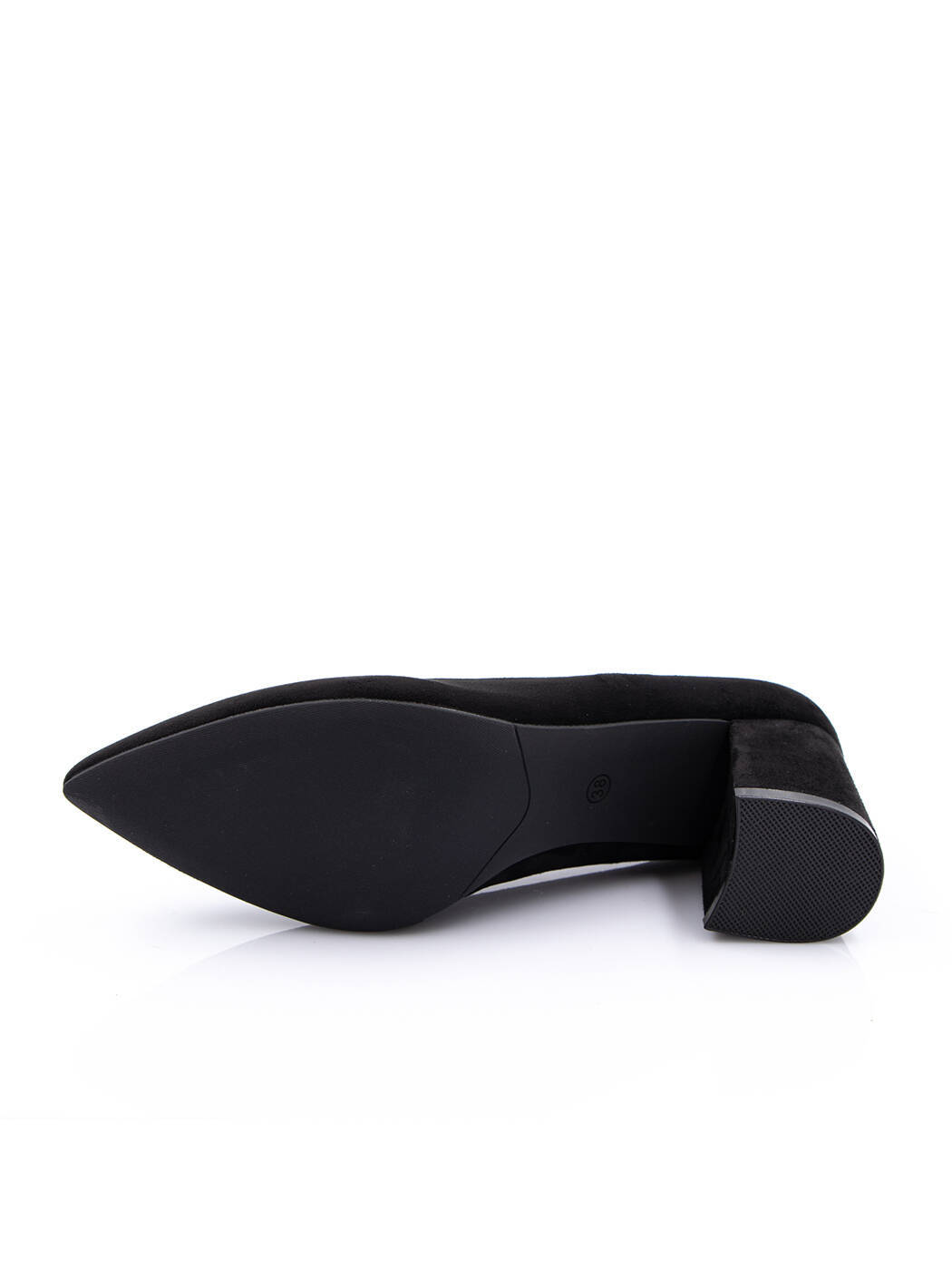 Туфли женские черные экозамша каблук устойчивый демисезон от производителя AM вид 2