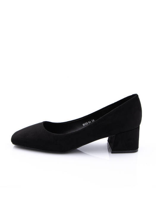 Туфли женские черные экозамша каблук устойчивый демисезон от производителя AM