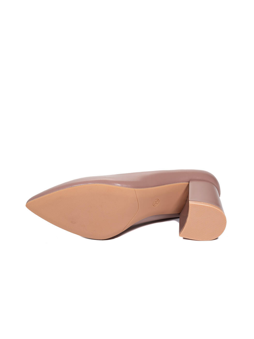 Туфли женские темно-пудровые экокожа каблук устойчивый демисезон от производителя HM вид 2