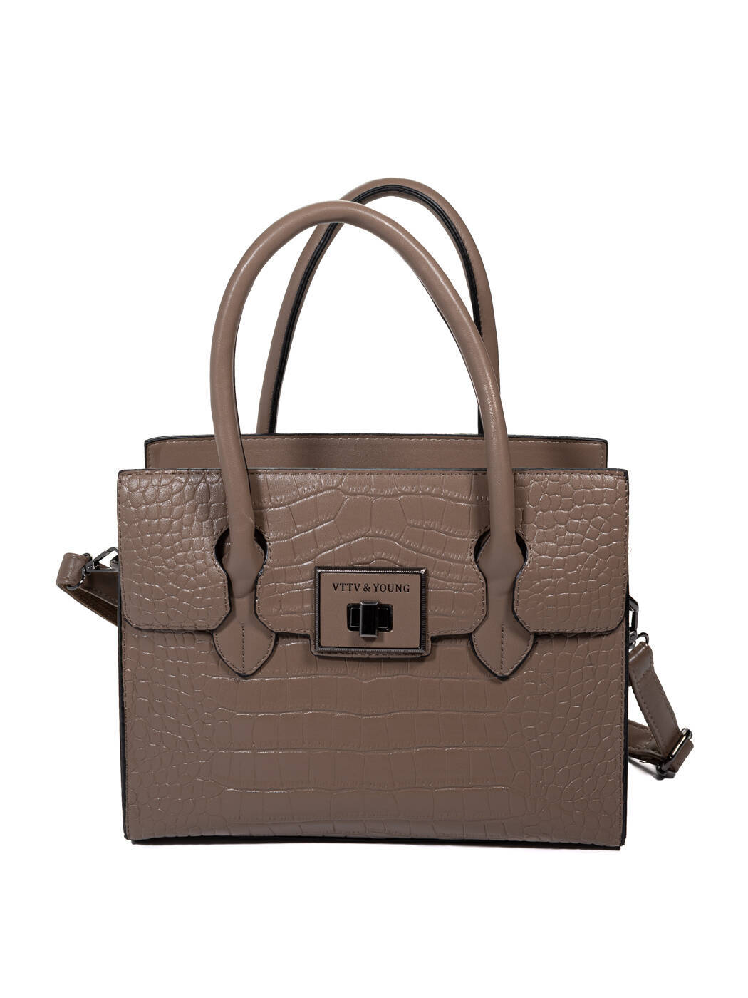 Сумка женская коричневая экокожа 2708-khaki_M