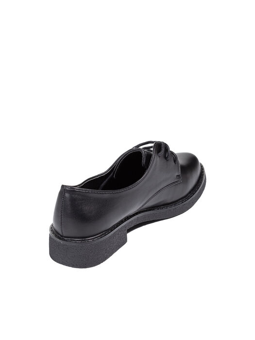 Туфли женские чёрные экокожа каблук устойчивый демисезон 150-1_M вид 2