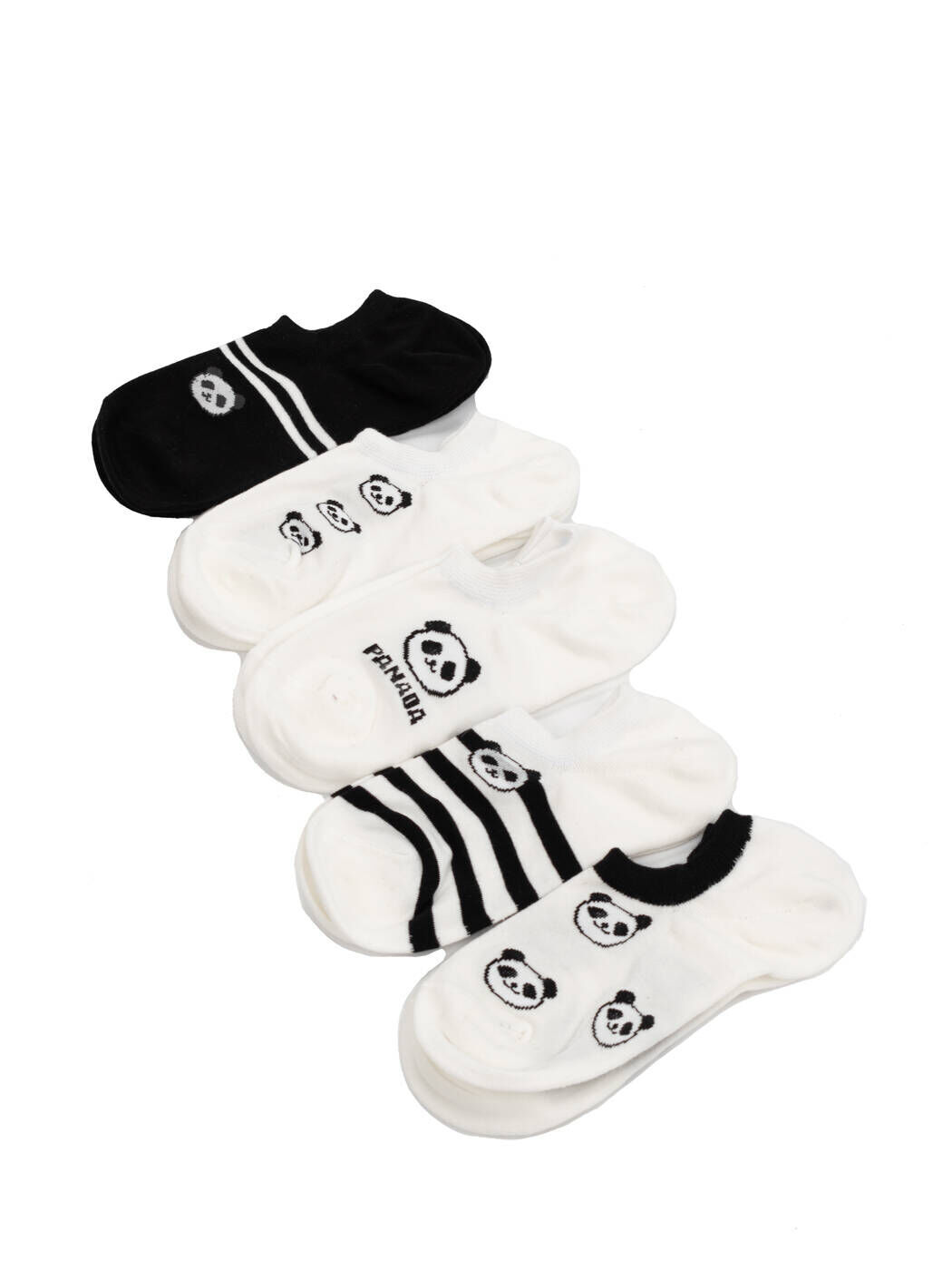 Шкарпетки 10 штук жіночі чорно-білі Шууган ультракороткі