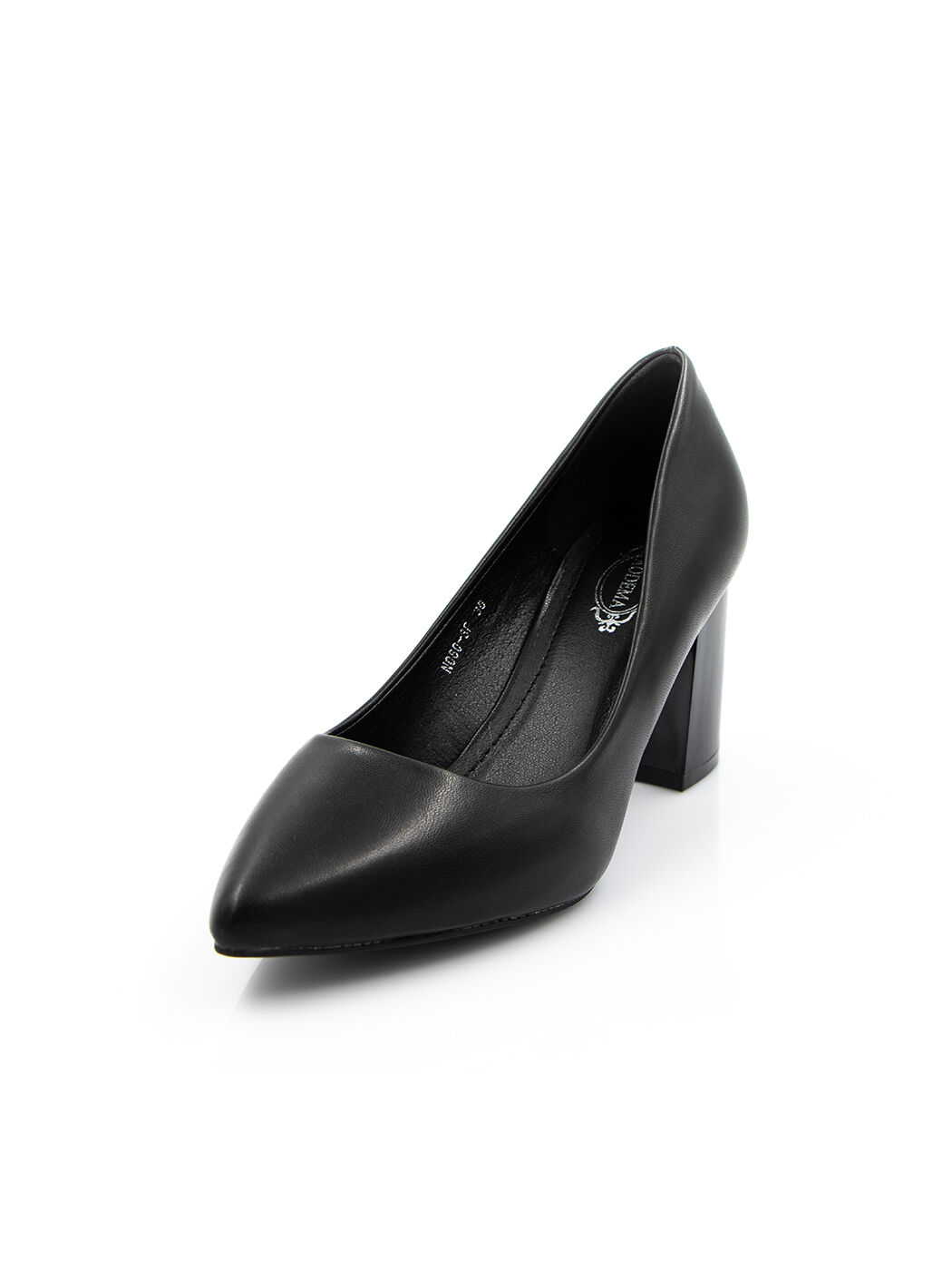 Туфли женские черные экокожа каблук устойчивый демисезон от производителя FM вид 0