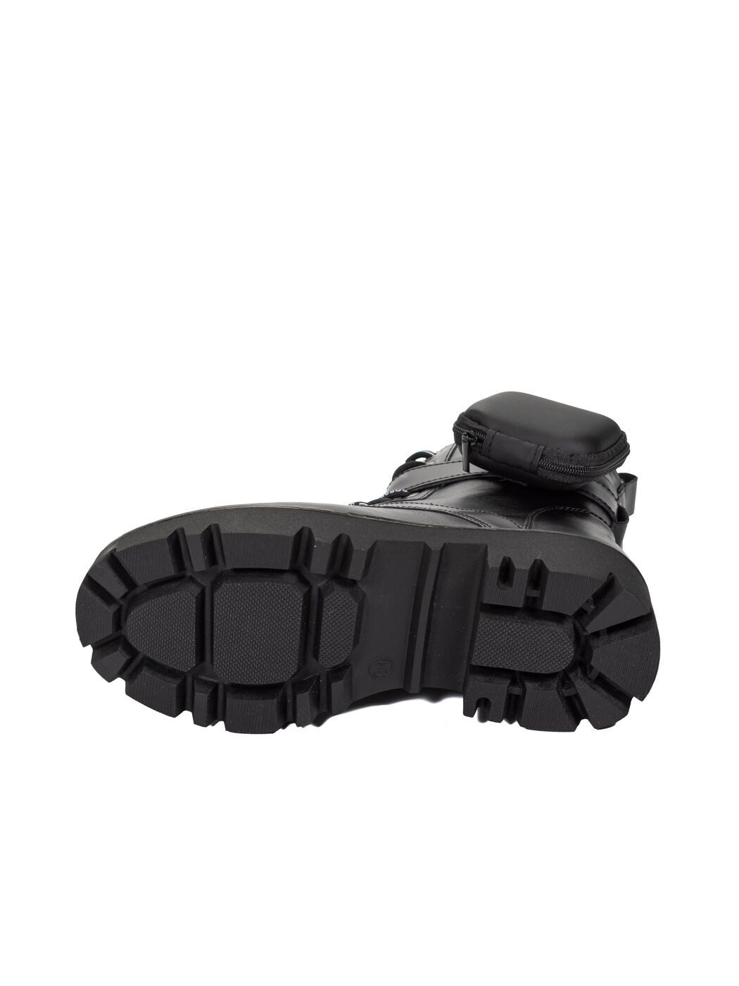 Ботинки  детские черные экокожа платформа зима 1M вид 2