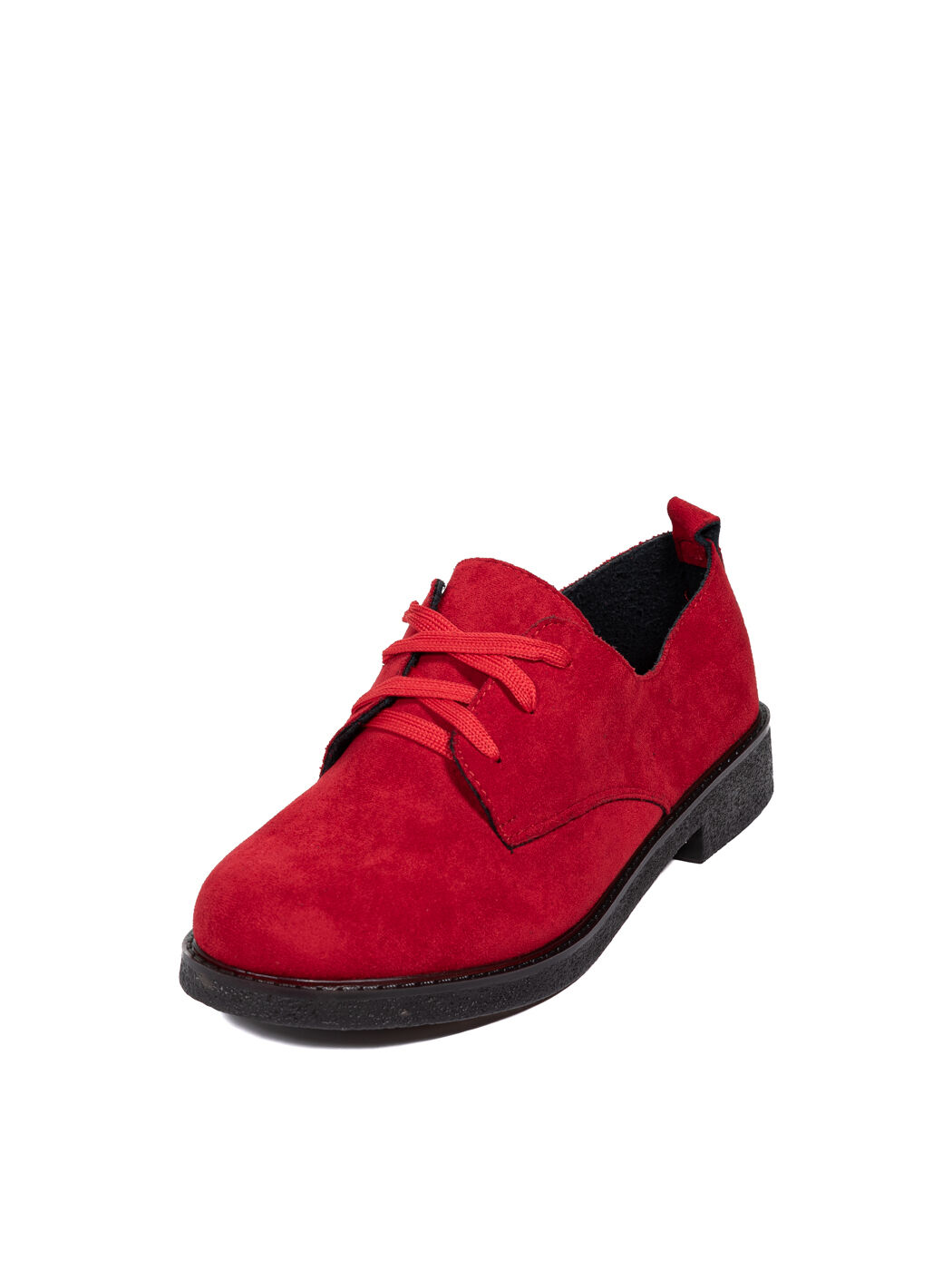 Туфли Oxfords женские красные экозамша каблук устойчивый демисезон 10M вид 0