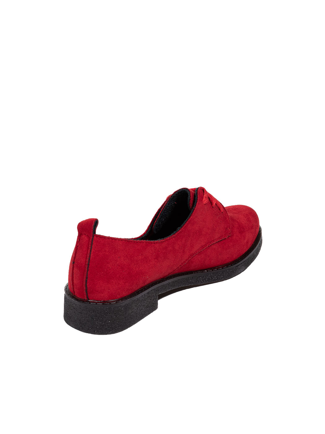 Туфли Oxfords женские красные экозамша каблук устойчивый демисезон 10M вид 2