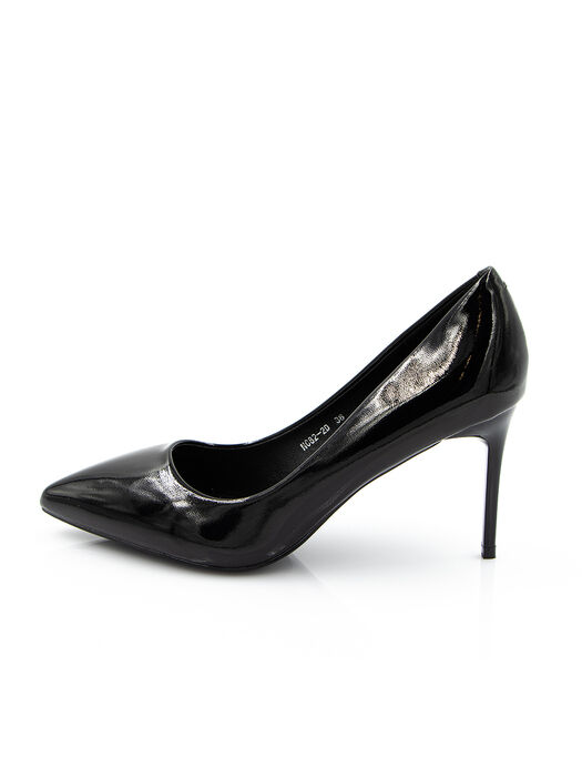 Туфли женские черные искусственный лак каблук шпилька демисезон от производителя DM