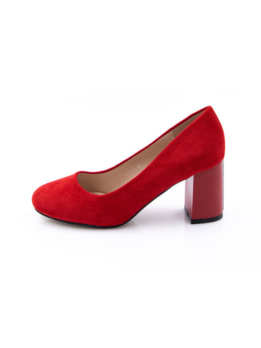 Туфли женские красные экозамша каблук устойчивый демисезон от производителя 3M