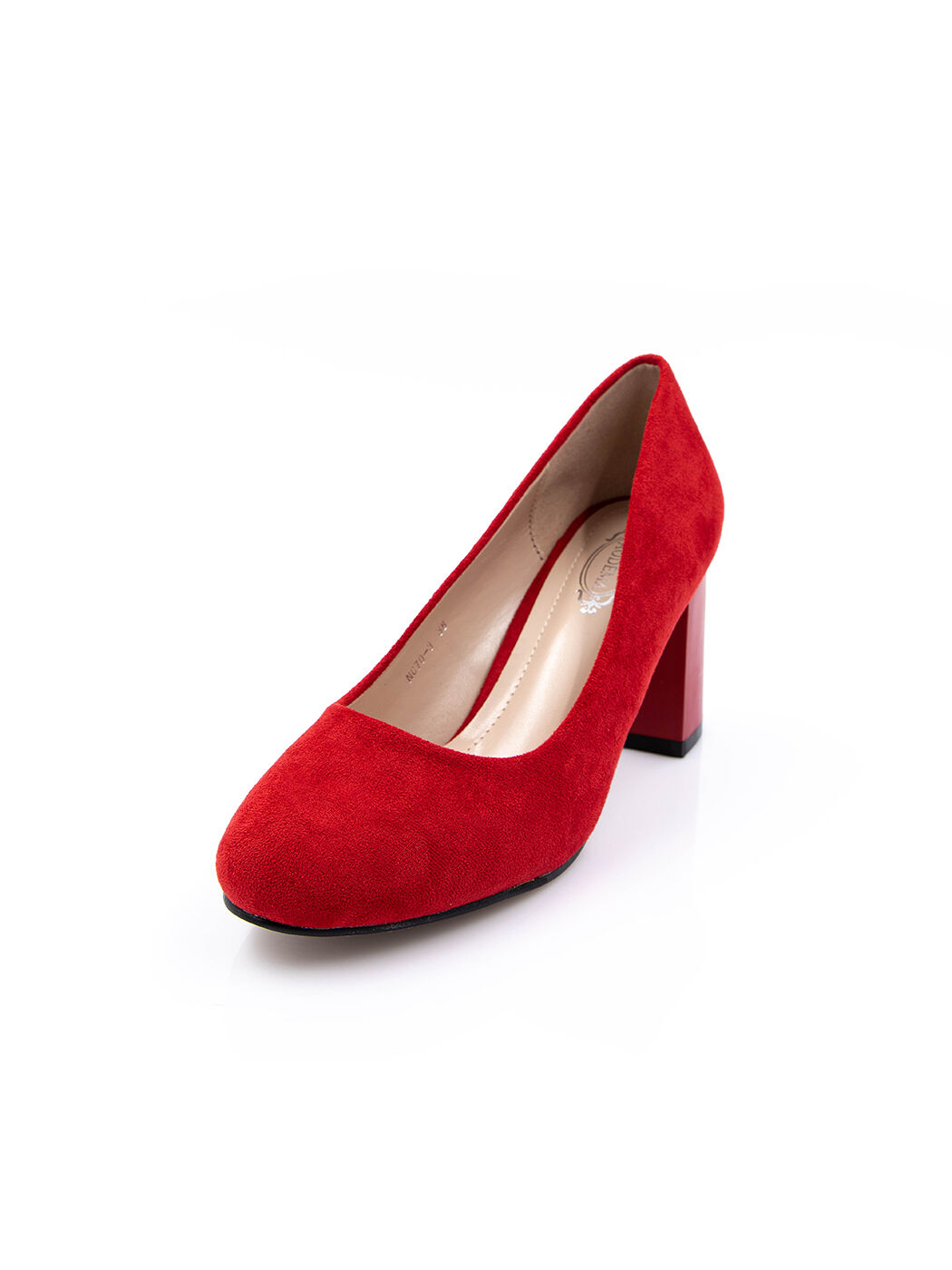 Туфли женские красные экозамша каблук устойчивый демисезон от производителя 3M вид 0