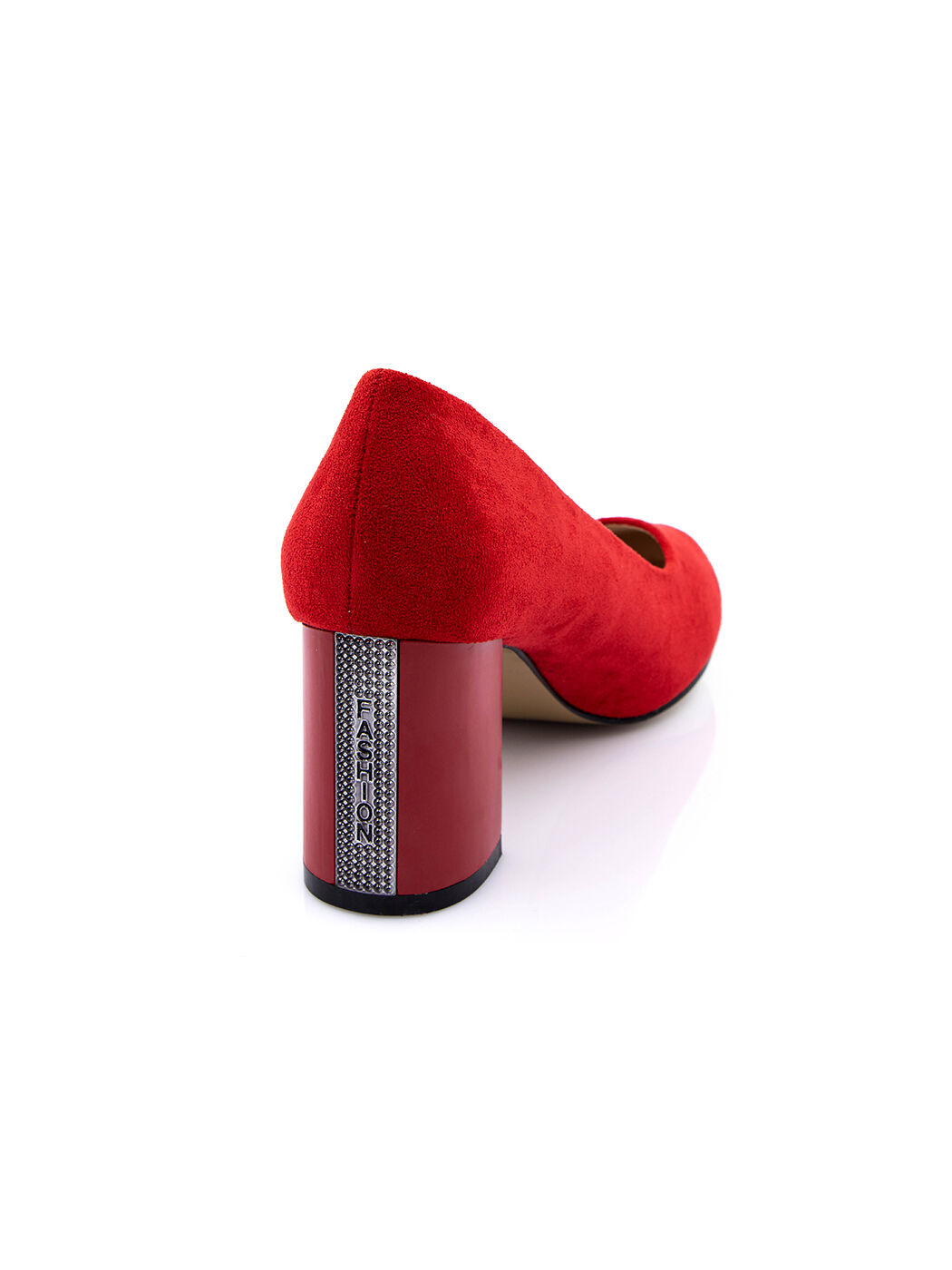 Туфли женские красные экозамша каблук устойчивый демисезон от производителя 3M вид 2