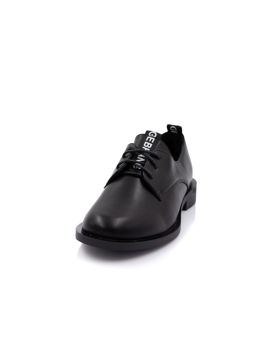 Туфли Oxfords женские черные экокожа каблук устойчивый демисезон 21M вид 0