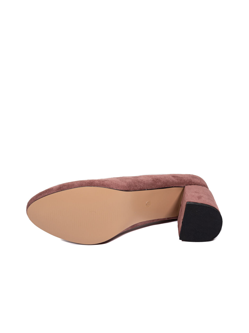 Туфли женские розовые экозамша каблук устойчивый демисезон DM вид 1
