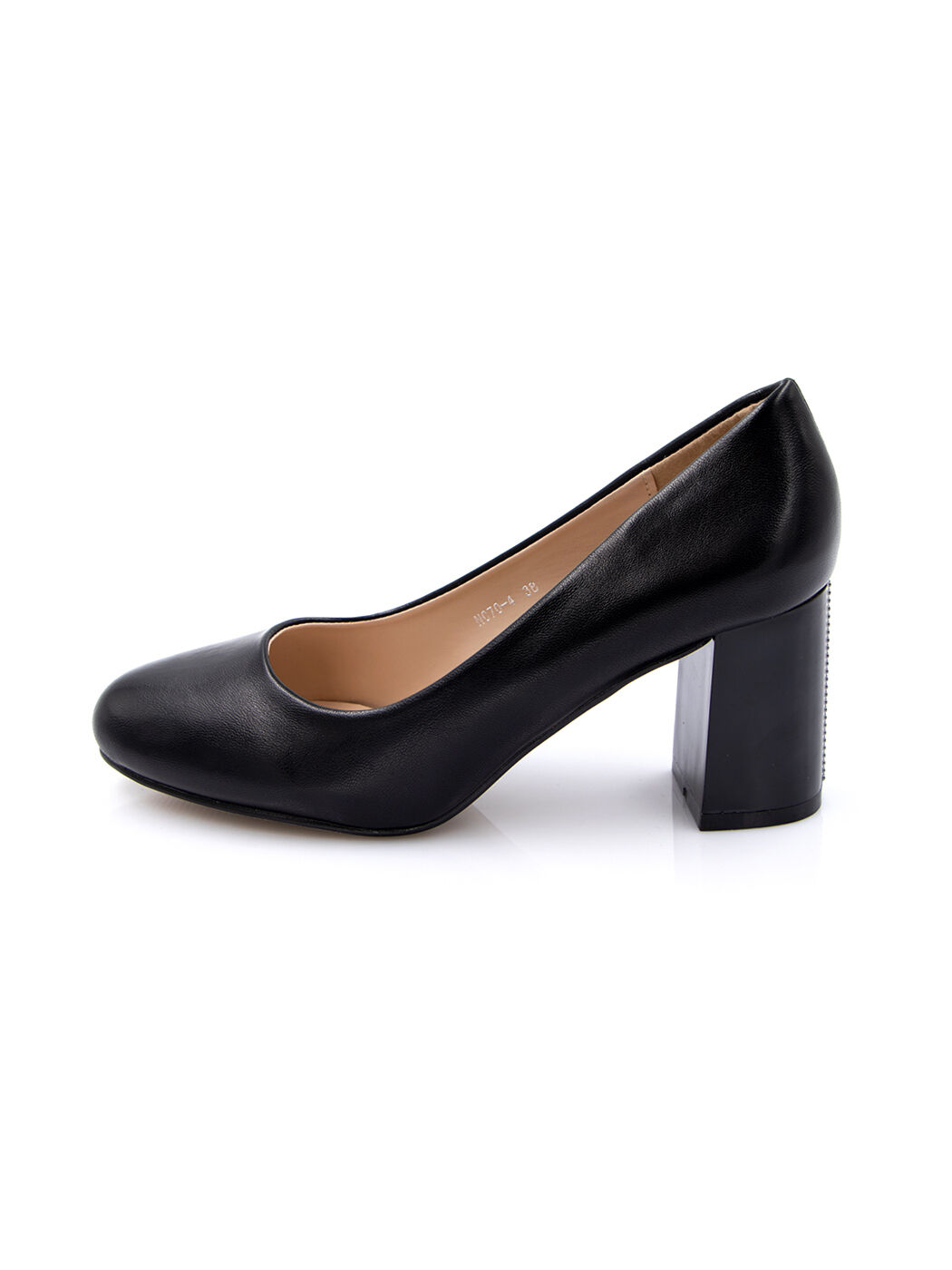 Туфли женские черные экокожа каблук устойчивый демисезон от производителя 4M