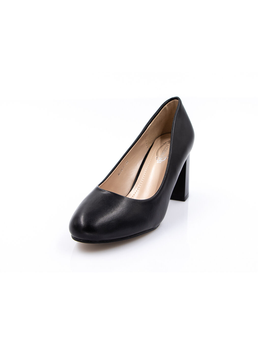 Туфли женские черные экокожа каблук устойчивый демисезон от производителя 4M вид 0