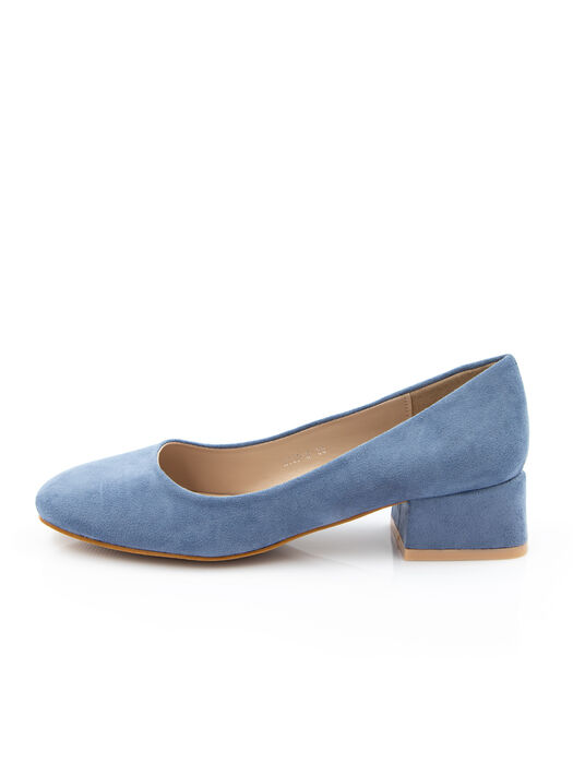 Туфли женские голубые экозамша каблук устойчивый демисезон от производителя 3M