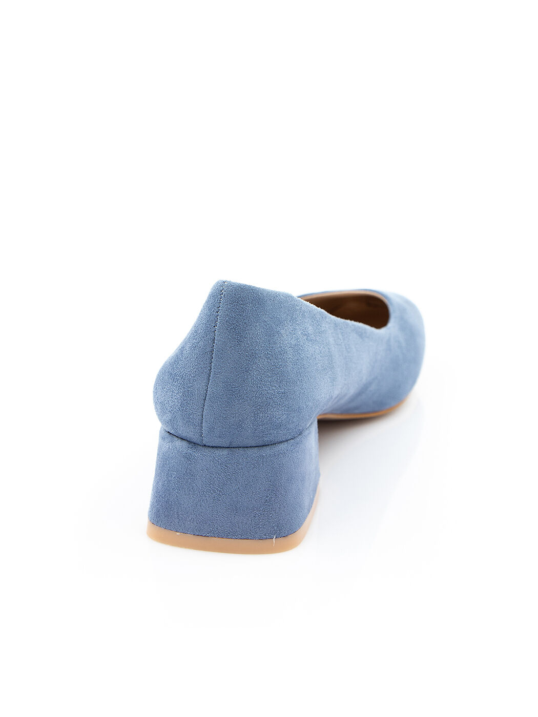 Туфли женские голубые экозамша каблук устойчивый демисезон от производителя 3M вид 1