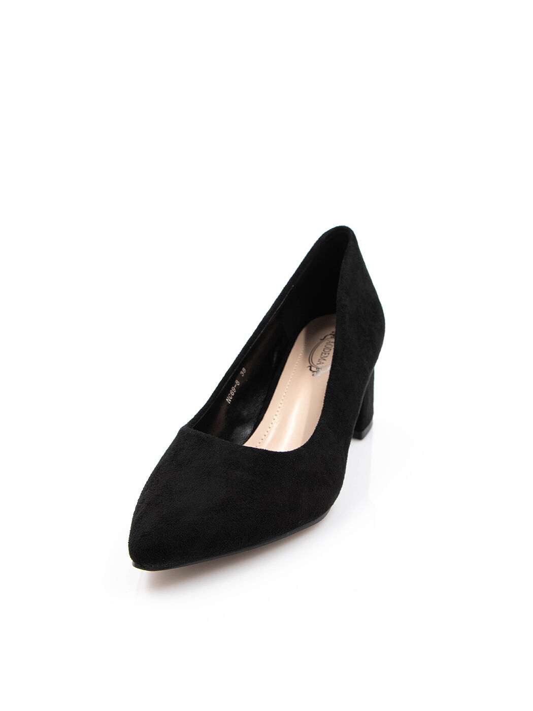 Туфли женские черные экозамша каблук устойчивый демисезон от производителя 8M вид 2