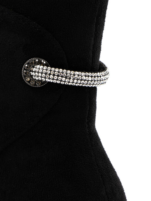 Ботинки женские черные экозамша каблук устойчивый демисезон от производителя BM вид 3