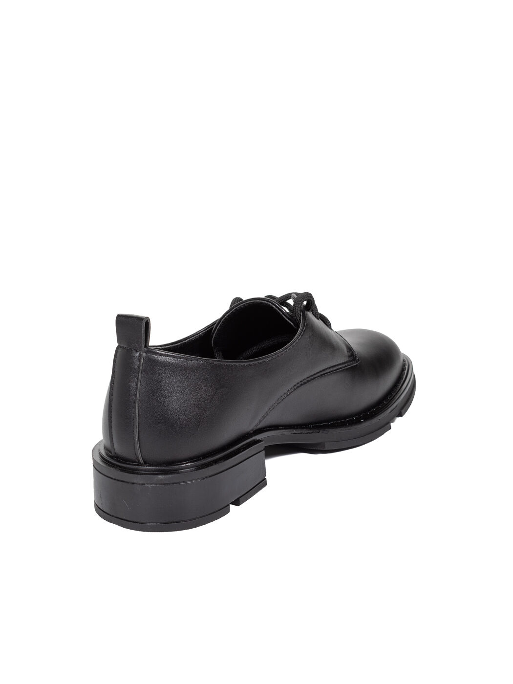 Туфли Oxfords женские черные экокожа каблук устойчивый демисезон 5M вид 2