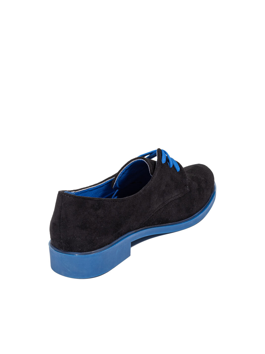 Туфли Oxfords женские чёрные экозамша каблук устойчивый демисезон 8M вид 0
