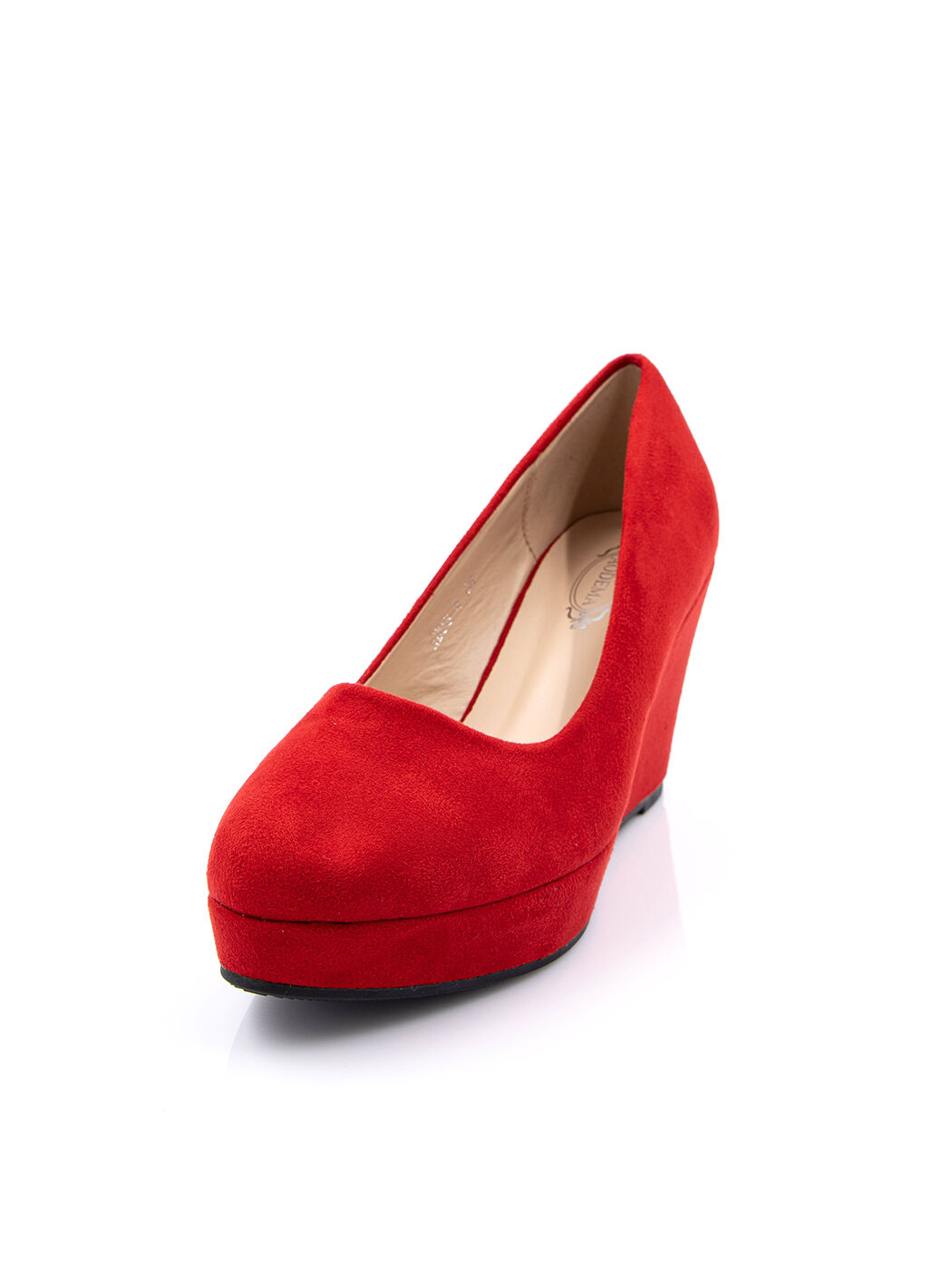 Туфли женские красные экозамша каблук устойчивый демисезон от производителя 4M вид 0