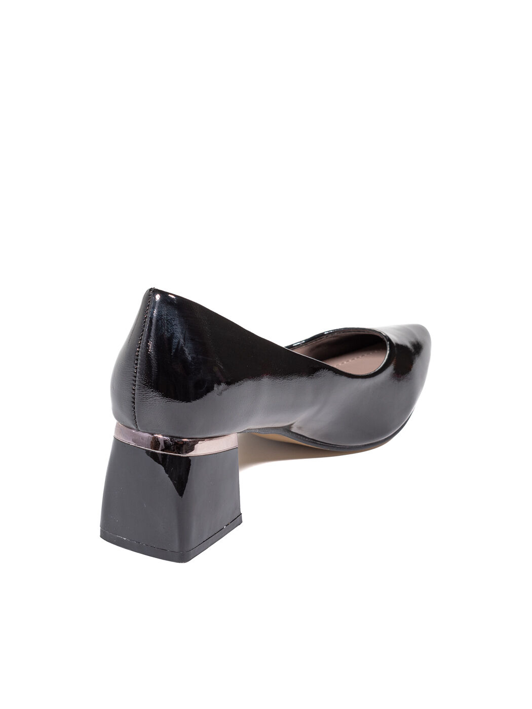 Туфли женские черные искусственный лак каблук устойчивый демисезон от производителя 1M вид 1