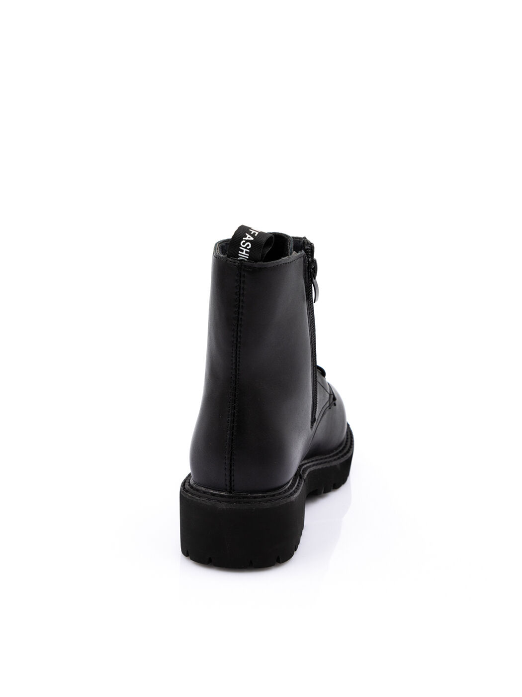 Ботинки женские черные экокожа платформа демисезон 1BM вид 2