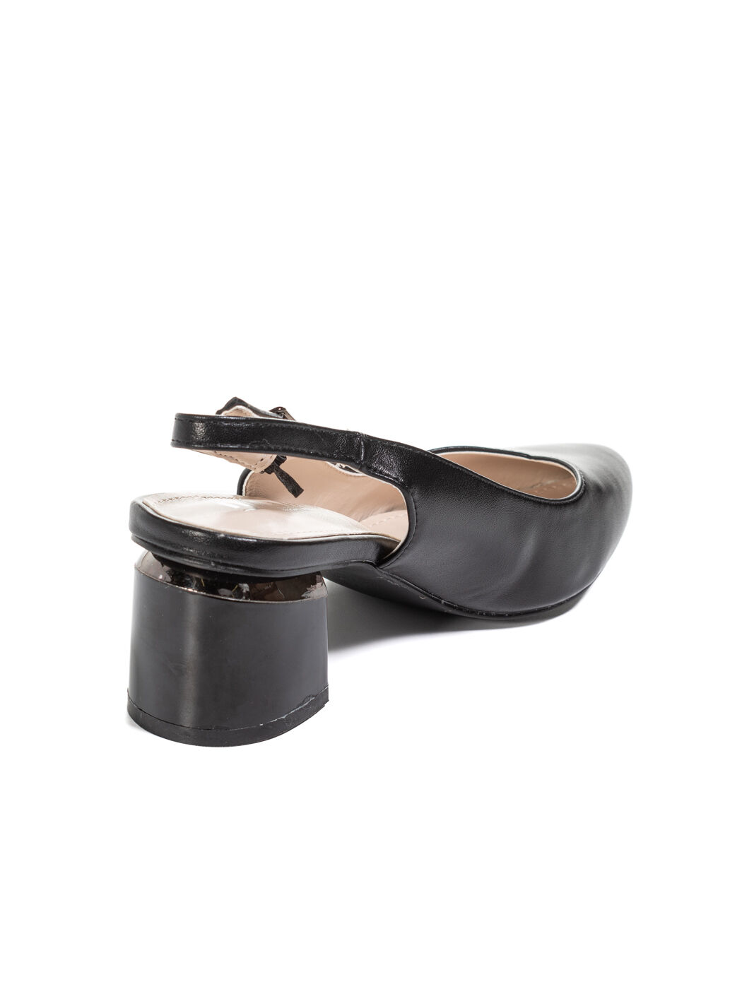Туфли женские черные экокожа каблук устойчивый лето от производителя BM вид 1