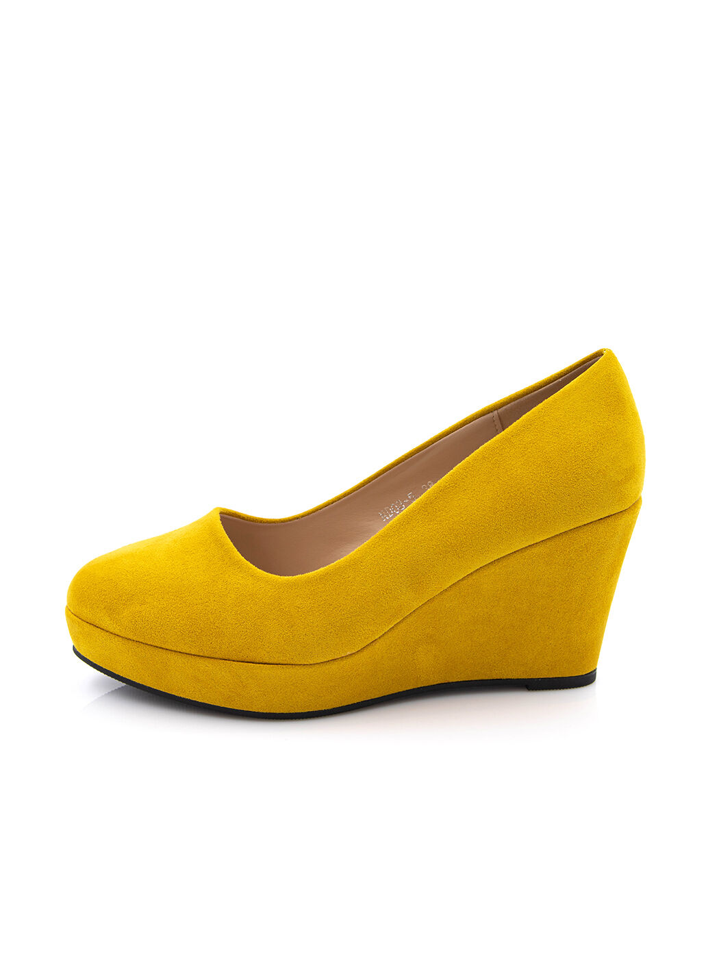 Туфли женские желтые экозамша каблук устойчивый демисезон от производителя 5M