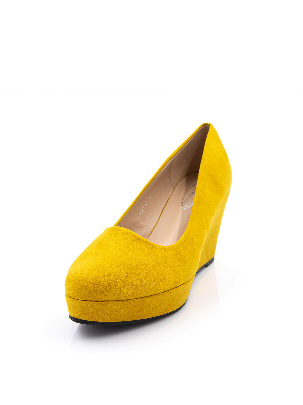 Туфли женские желтые экозамша каблук устойчивый демисезон от производителя 5M вид 0