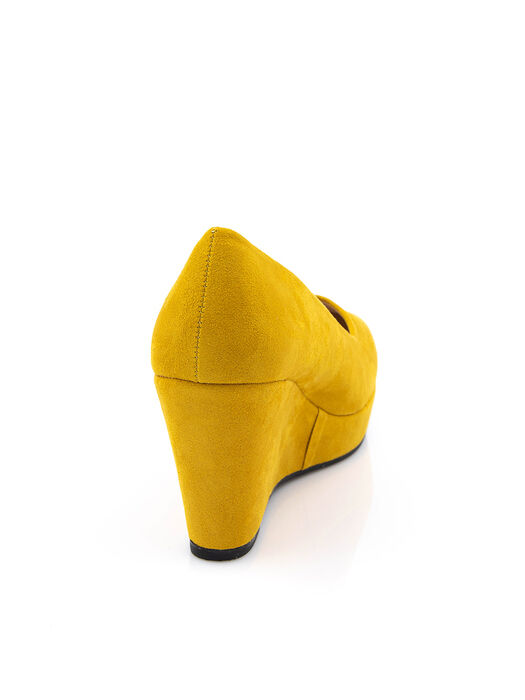 Туфли женские желтые экозамша каблук устойчивый демисезон от производителя 5M вид 2