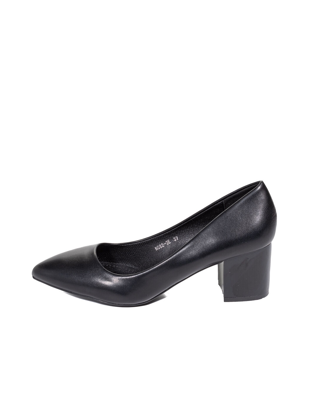 Туфли женские черные экокожа каблук устойчивый демисезон от производителя EM
