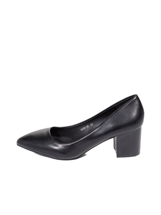 Туфлі жіночі чорні екошкіра каблук стійкий демісезон від виробника EM