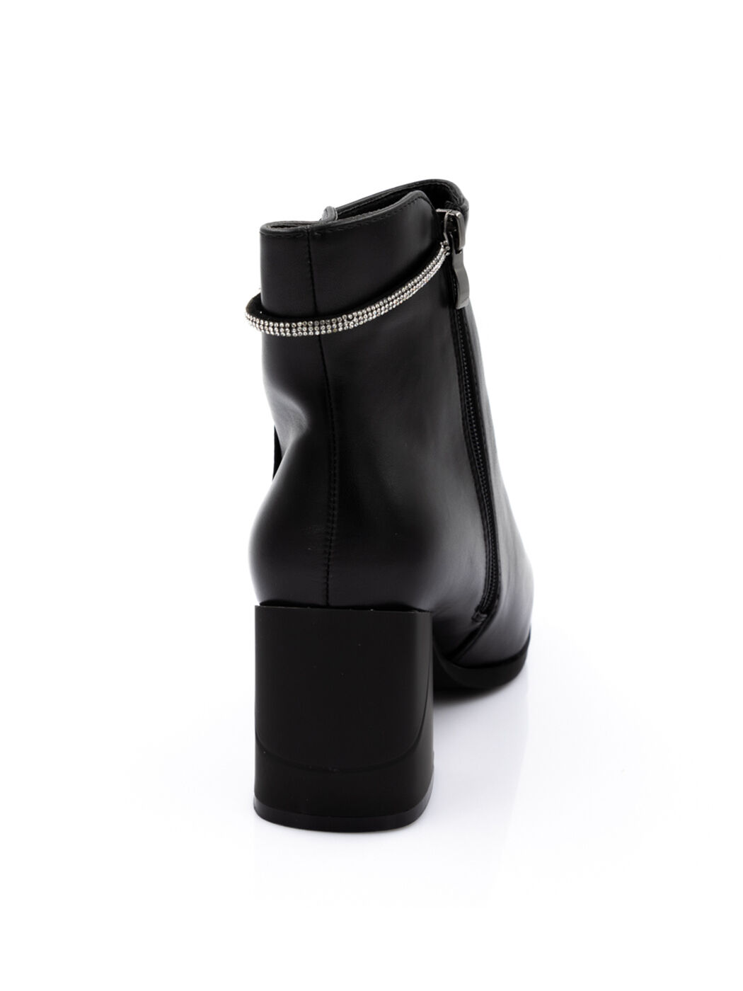 Ботинки женские черные экокожа каблук устойчивый демисезон от производителя AM вид 1