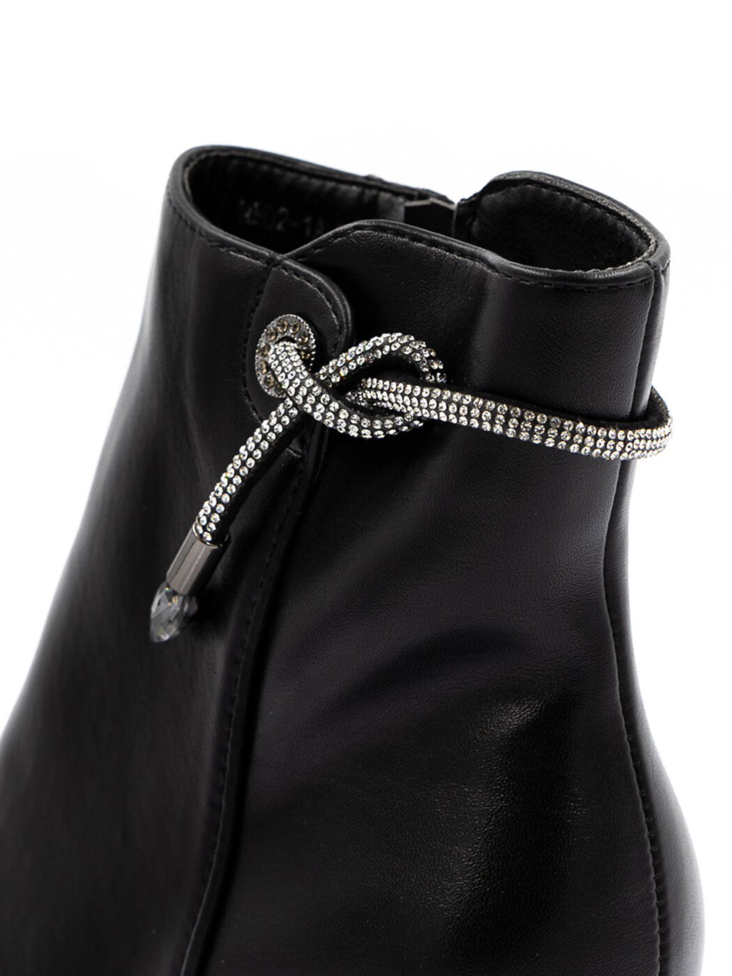 Ботинки женские черные экокожа каблук устойчивый демисезон от производителя AM вид 3