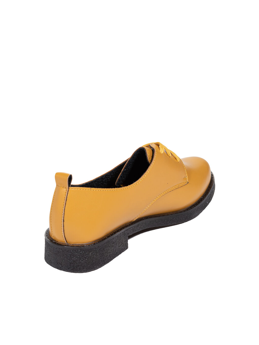 Туфли Oxfords женские жёлтые экокожа каблук устойчивый демисезон 3M вид 1
