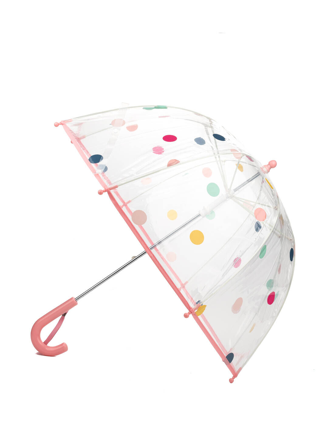 Зонт детский розовый горох