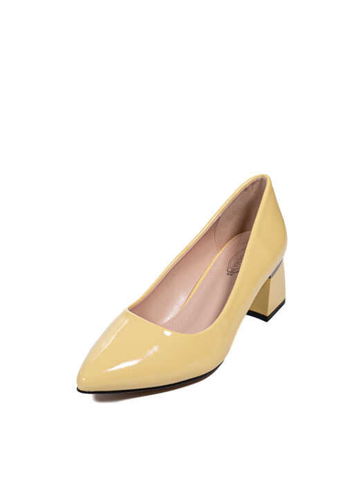 Туфли женские желтые искусственный лак каблук устойчивый демисезон от производителя 5M вид 1
