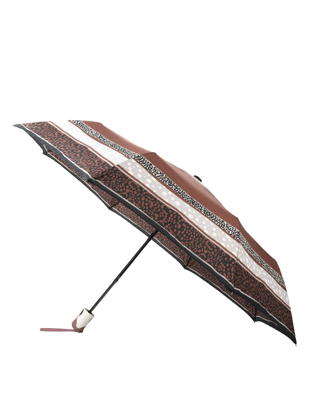 Зонт женский коричневый полуавтомат
